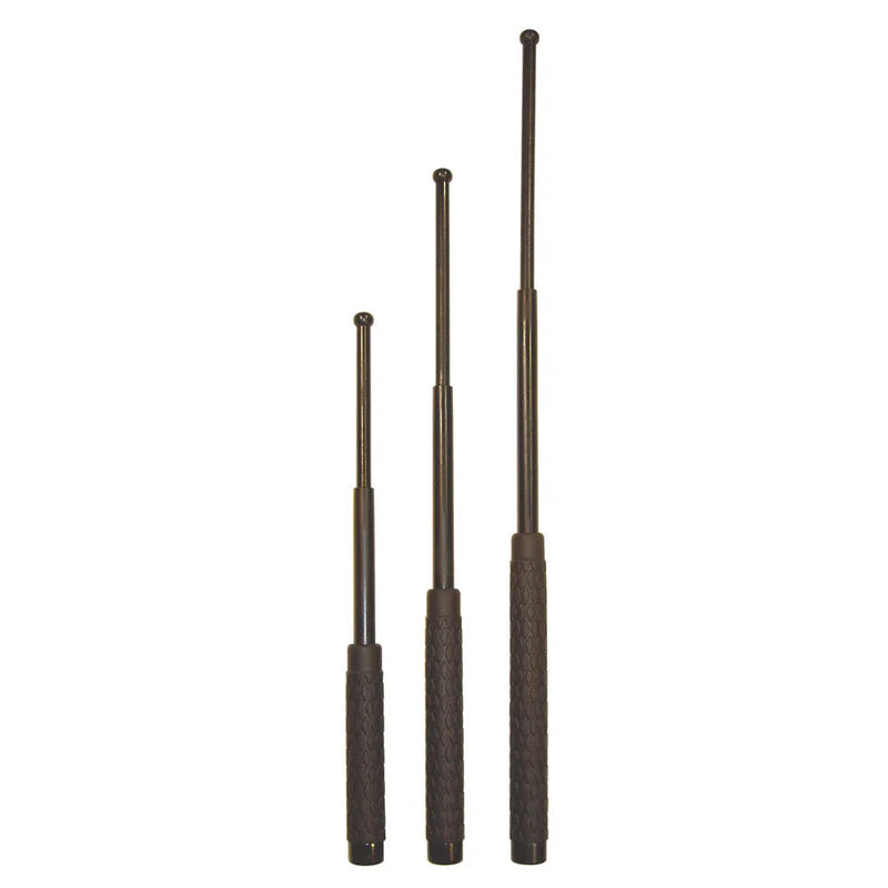 Expandable Baton with Rubber Handle and Sheath
